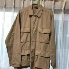 ポケット付きミリタリージャケット　茶色　フリーサイズ