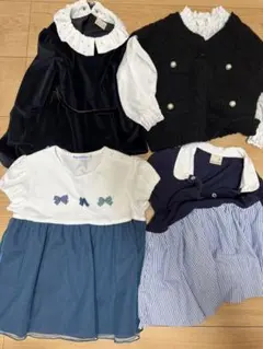 【新品あり】ファミリア・プティマイン 4点セット 90 女の子洋服