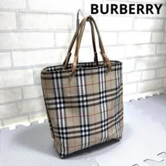 BURBERRY バーバリー トートバッグ ノバチェック キャンバス レザー