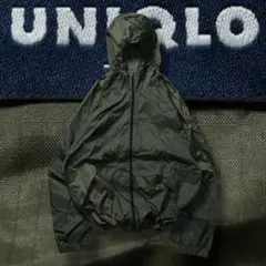 90s old UNIQLO フードナイロンジャケット 紺タグ y2k テック系