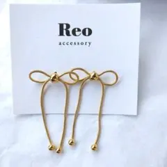 №1904ゴールドリボンピアス