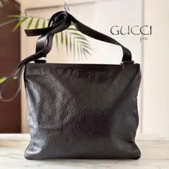 極美品 GUCCI グッチ シマレザーショルダーバッグ