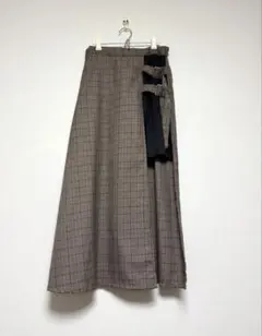 Avail アベイル ロングスカート プリーツスカート チェック柄 茶色 黒