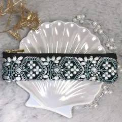 【インド刺繍リボン】ハンドメイド ペンケース