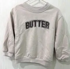konoha. BUTTER ロゴ トレーナー ベージュ 100