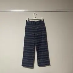 ネイビー チェック柄 ワイドパンツのサムネイル