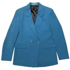 ZARA ダブルブレスト スーツ セットアップ ターコイズブルー 48