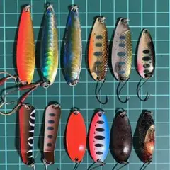 【147個】エリアトラウトスプーンセット 大量まとめ売りケース付き　管理釣り 147個】エリアトラウトスプーンセット 大量まとめ売りケース付き