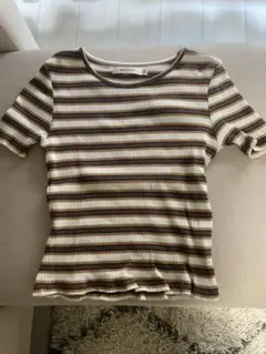 MOUSSY ストライプ 半袖Tシャツ　Fサイズ