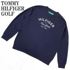 トミーヒルフィガーゴルフ 長袖ニット ネイビー XL B2228