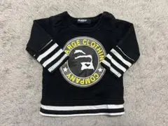 XLARGE キッズ Tシャツ 黒 ストライプ袖　70cm