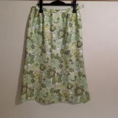 レリアン　花柄フレアスカート 13号