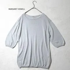 美品/24SS】マーガレットハウエル リネン100% ニットポロ 麻 紫 2