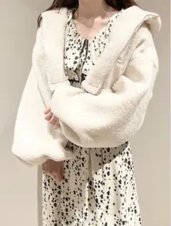 snidel ボアマウンテンパーカー　アイボリー