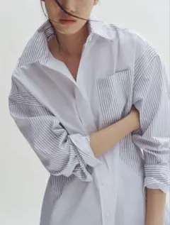 STELLA MCCARTNEY H&M コットンポプリンシャツドレス グレー - メルカリ