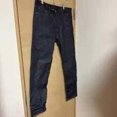 ユニクロ　スリムフィットジーンズ　セルビッジ　w35 navy