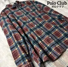 Polo Club ポロクラブ チェック柄 コットン 長袖シャツ カジュアル Lのサムネイル
