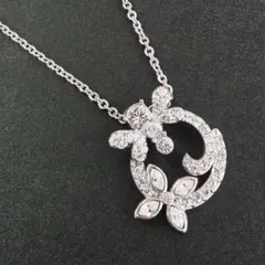 スワロフスキー SWAROVSKI ネックレス フラワー サークル シルバー