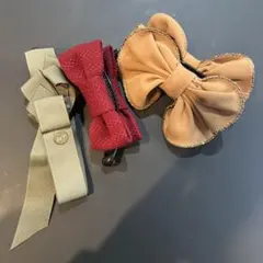 アネモネ　韓国　バナナクリップ　リボン