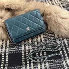 極美品！レア！CHANEL マトラッセ☆チェーン ショルダー ミニウォレット