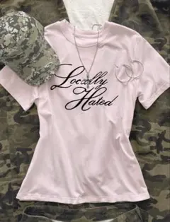SHEIN ロゴTシャツ 半袖 ピンク