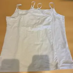 Airism ホワイトキャミソール 胸二重2枚セット140