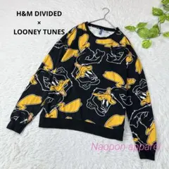 H&M DIVIDED ルーニーチューンズ　ダフィー・ダック スウェット L 黒のサムネイル