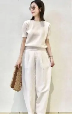 Paris様専用　ユニクロ コットンポップコーンクルーネックセーター 半袖