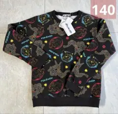 新品ポケモン トレーナー サイズ140黒　レックウザ　ピカチュウ