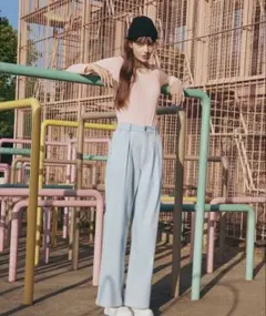 GU ジーユー ライトデニムワイドパンツ S