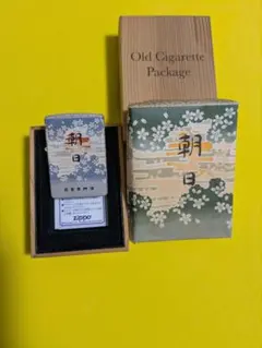Zippo 朝日 Old Cigarette Package 木箱入り - メルカリ