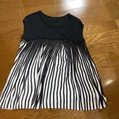 ノースリーブチュニック 黒と白のストライプお値下げしました
