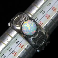 ナバホ族オパールシルバーリング　12.5号 ナバホ族オパールシルバーリング 12.5号 - メルカリ