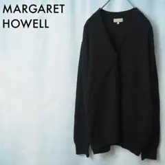 マーガレットハウエル｜19SS ウールコットン カーディガン（Black・L）