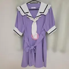 新品 セーラー服 mir..×地雷チャン 紫 パープル Lのサムネイル