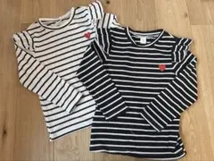 【6Y 110cm】SHEIN ボーダー トップス 2枚セット