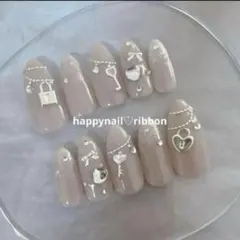 ネイルチップ ワンホン キラキラ ハート リボン ガーリー 韓国 量産型