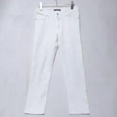 22オクトーブル ホワイト パンツ ストレート 美脚 無地 （M）のサムネイル