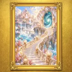 真珠天門星海 天空宮殿 開運絵画 幸運 招福 風水 スピリチュアル 御守り
