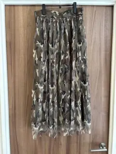 F&2 迷彩柄 フレアスカート