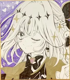 H*A様 名探偵プリキュア キュアアルカナ・シャドウ 手描きイラスト