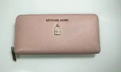 美品 MICHAEL KORS ピンク レザー 長財布