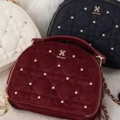 NICE CLAUP ナイスクラップ　ノベルティ　キルティングバッグ　赤