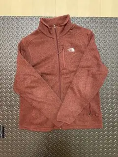 ノースフェイスフリースジャケット 赤 ジップアップ