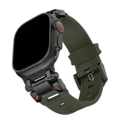 ブラックチタン×グリーン AppleWatchバンド 49/45/44/42mm