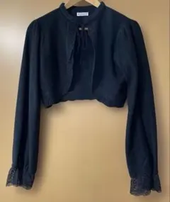 axes femme ブラック クロップドカーディガン