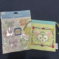 東京ディズニーシー ダッフィー&フレンズ20周年ランダム巾着 ジェラトーニ