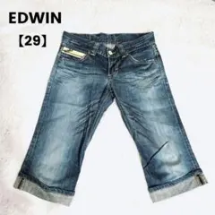 EDWIN✨デニム　ハーフジーンズ　ダメージジーンズ風 Levi's　W:40