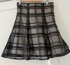 MERCURYDUO シアーチェックバックレースアップミニスカパン