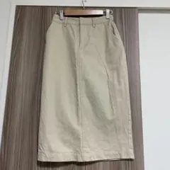 AZUL ベージュ タイトスカート ひざ丈